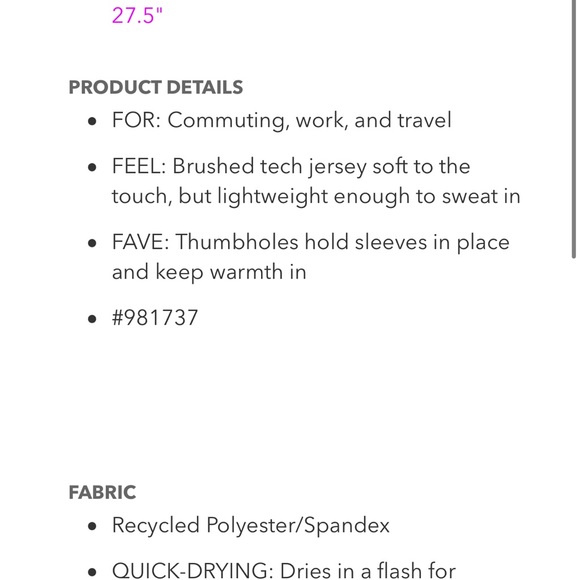 NWOT Athleta Uptempo Ribbed Henley - size small - Picture 9 of 10